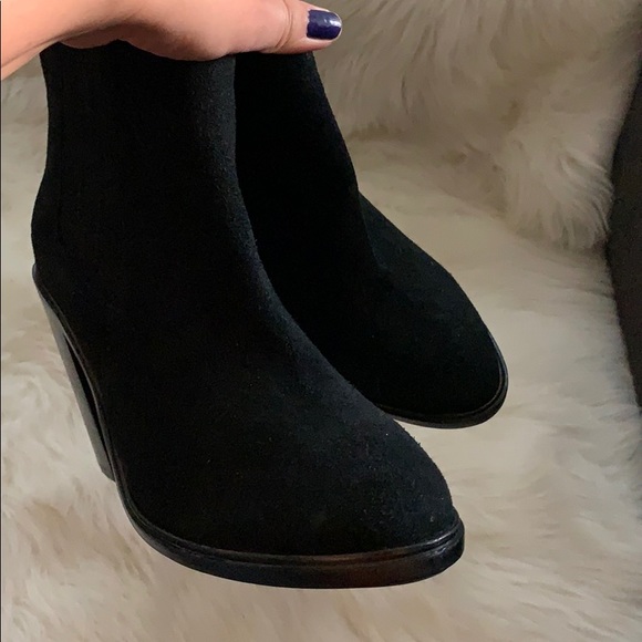 Black Suede Joie chelsie Boots - Picture 7 of 11